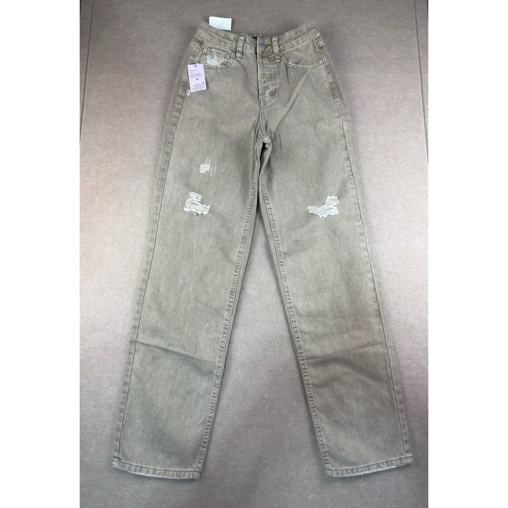 Wild Fable Jeans Women's 00 Light Brown High Rise Straight EasyRigid Stretch